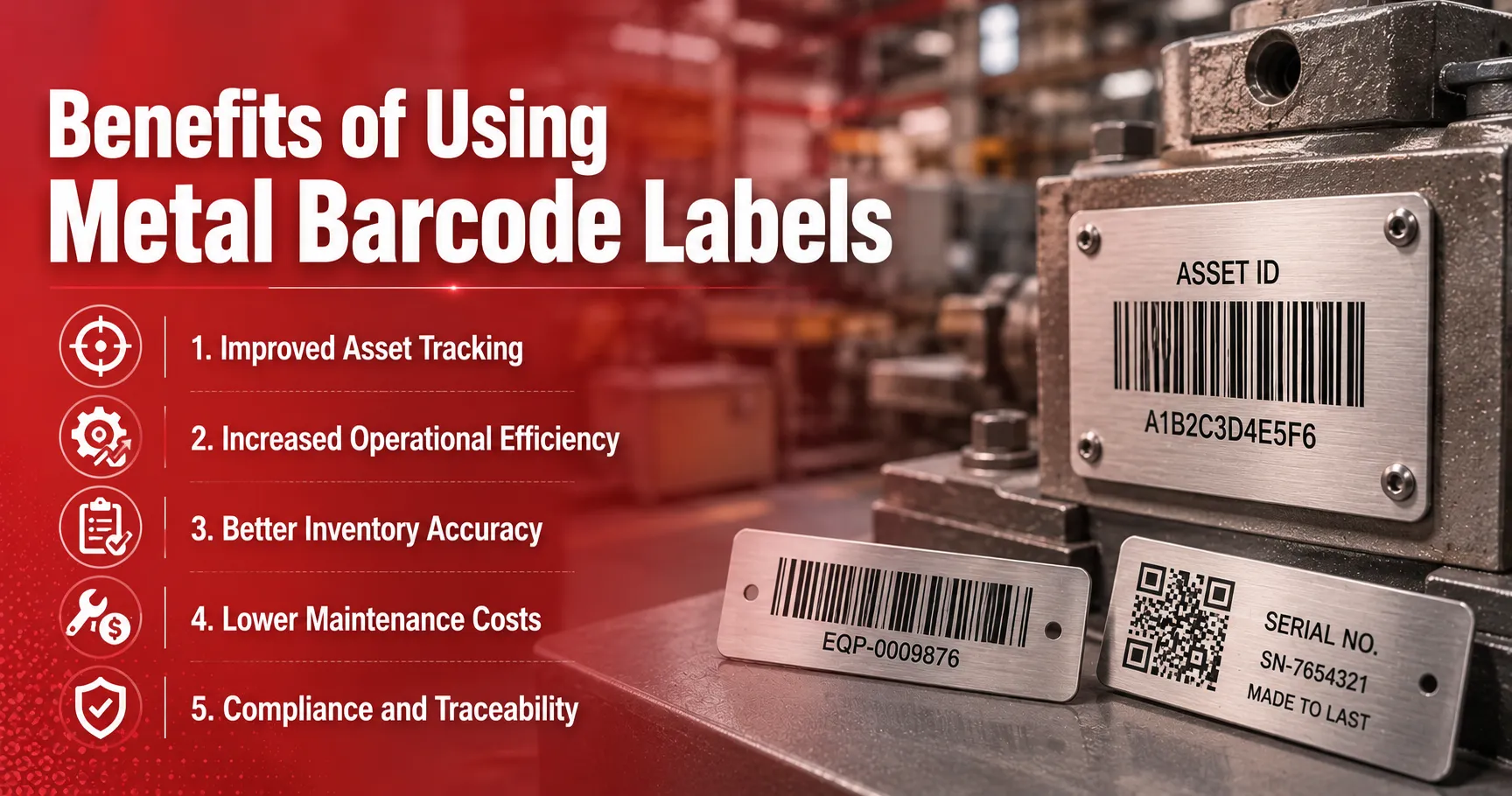 Benefits of using metal barcode labels for asset tracking