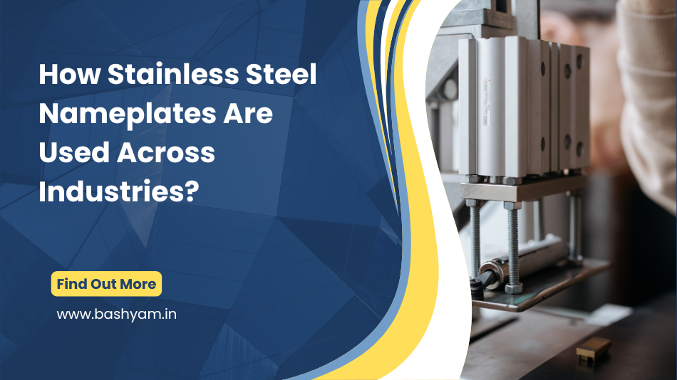 Machinery Labeling stainless steel nameplate in the industrial environment