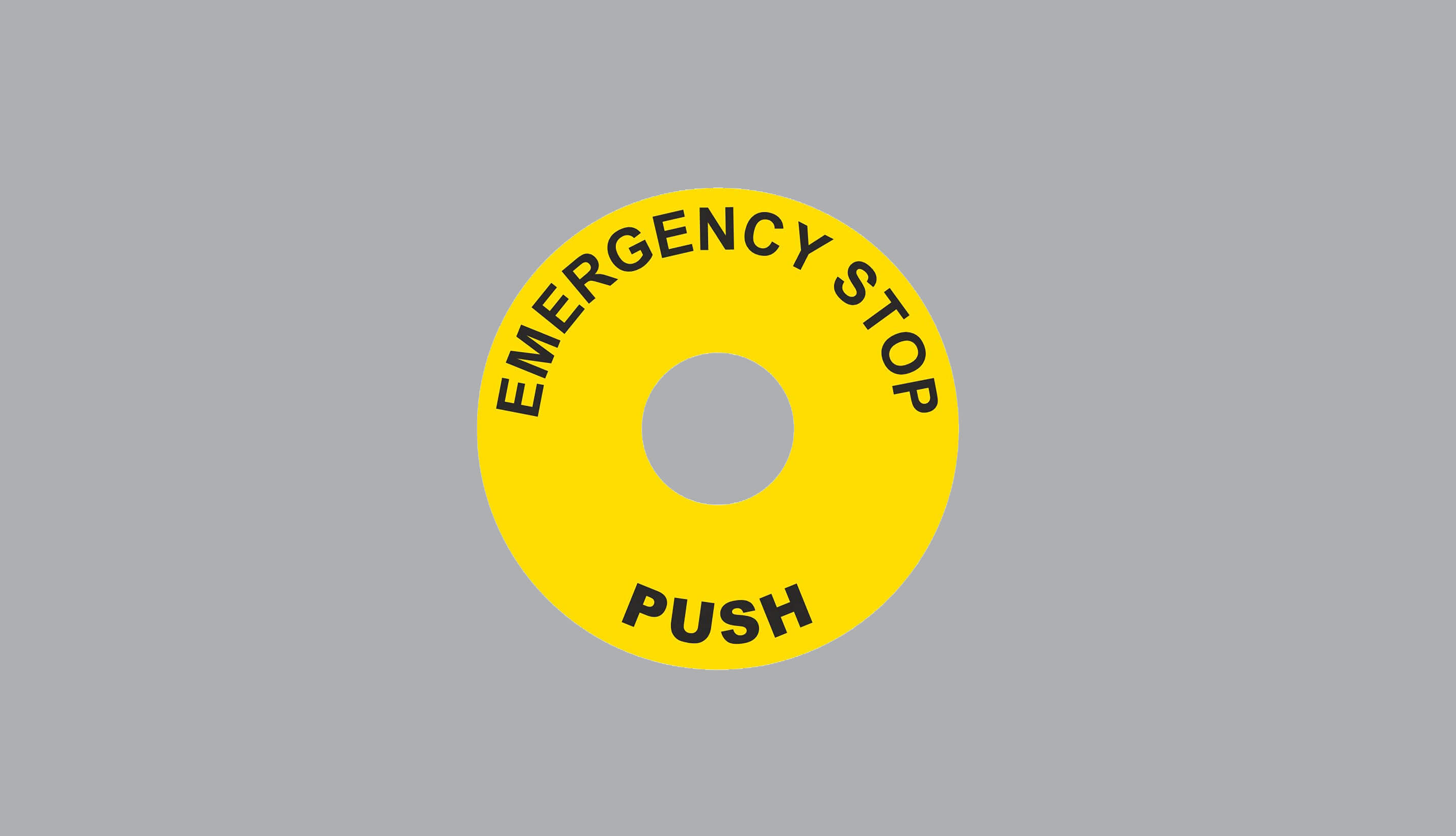 Emergency Stop Push Button Sticker