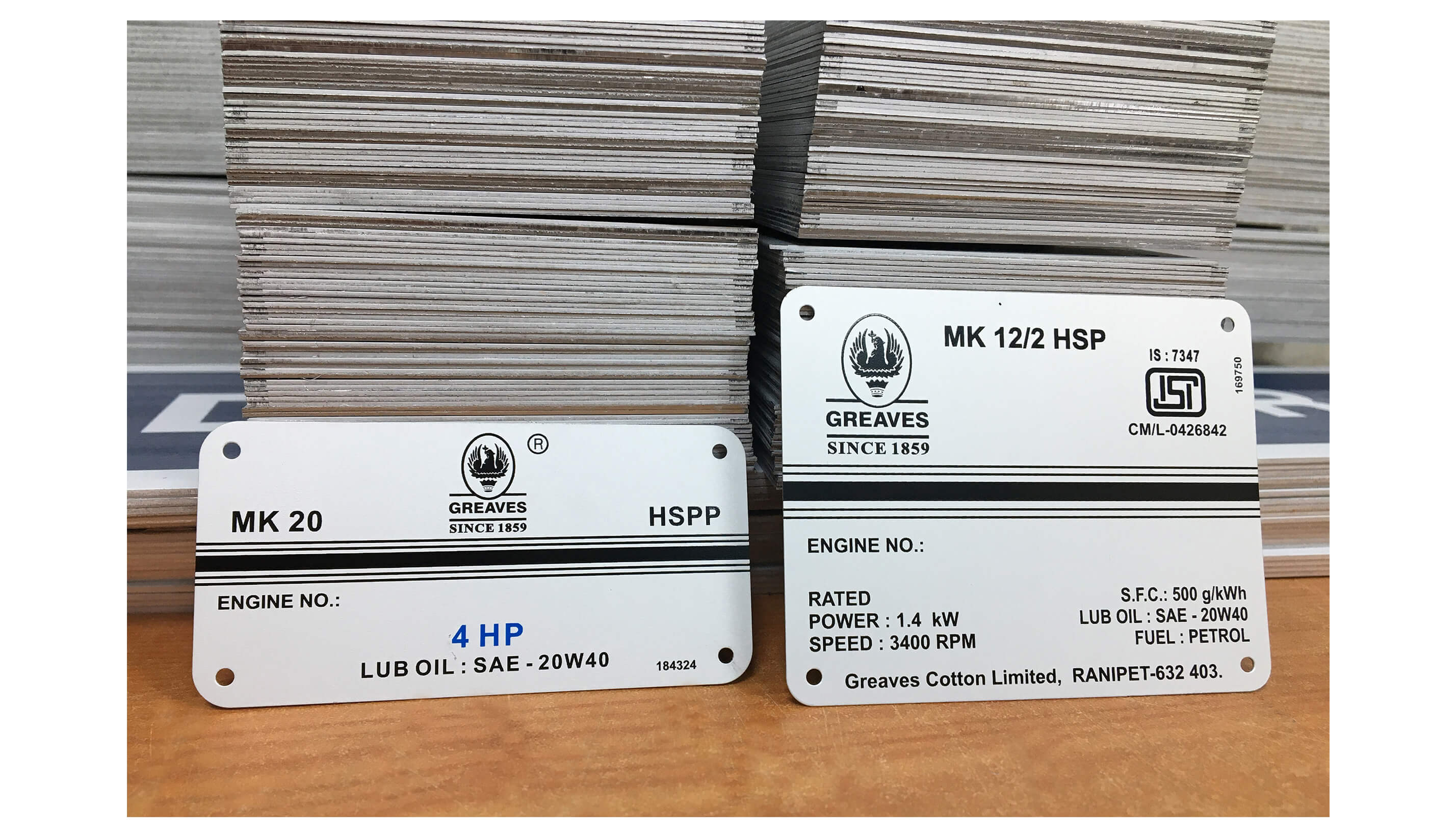 Aluminium, Stainless Steel Nameplate Manufacturers In Chennai Bashyam