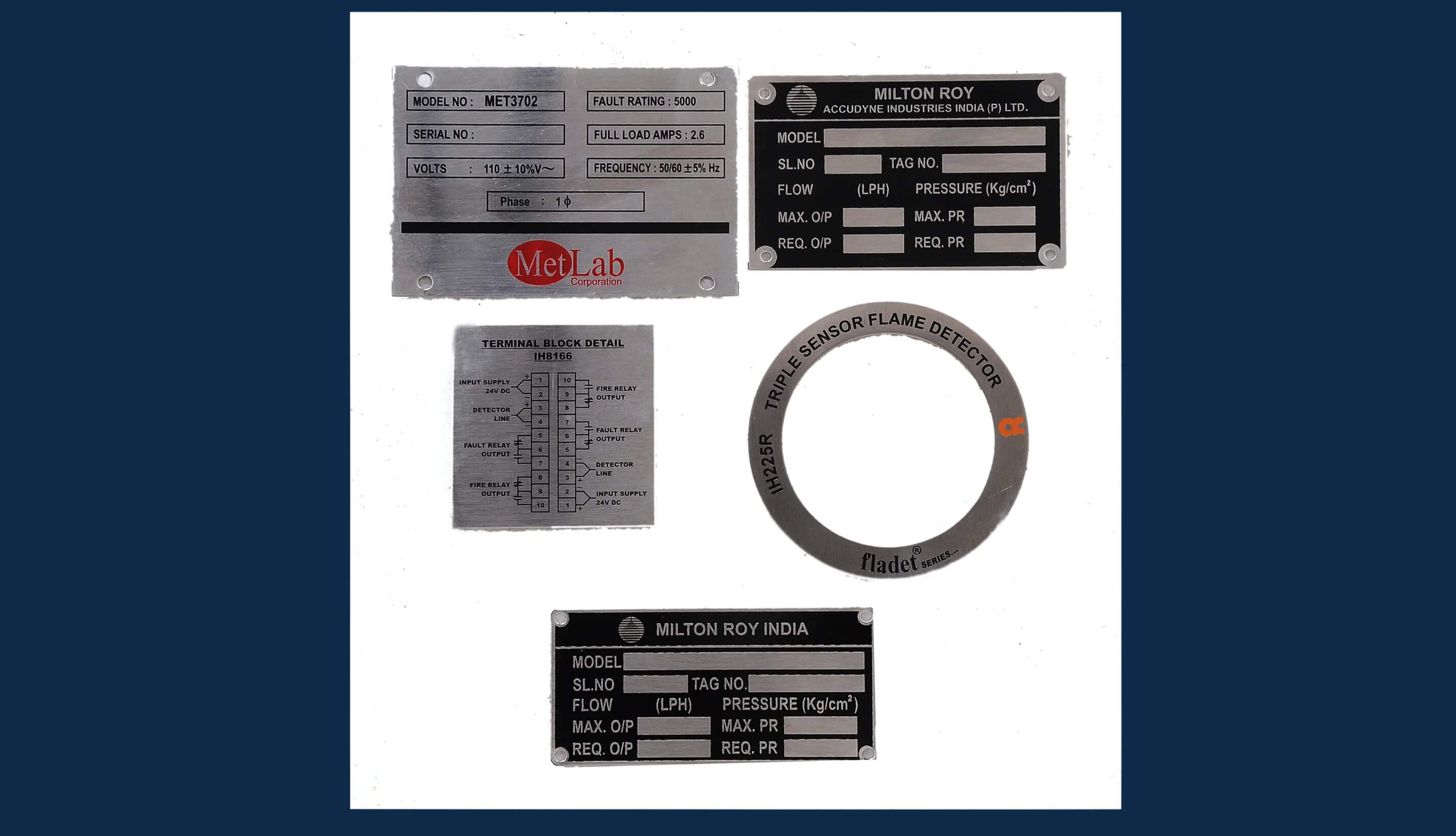 Aluminium Name Plate Manufacturers in Chennai Stainless Steel