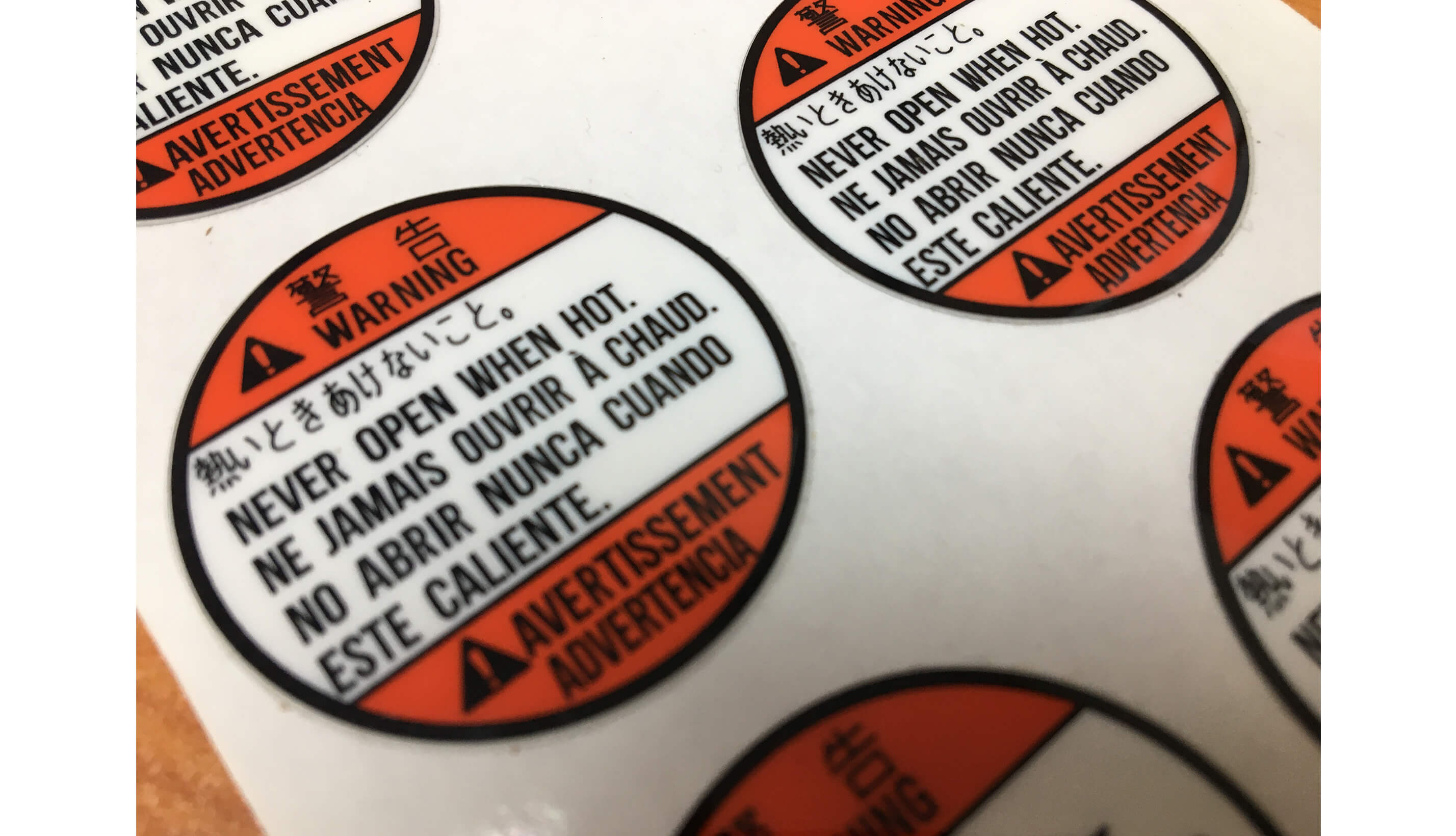 WEATHER PROOF POLYESTER STICKER 12
