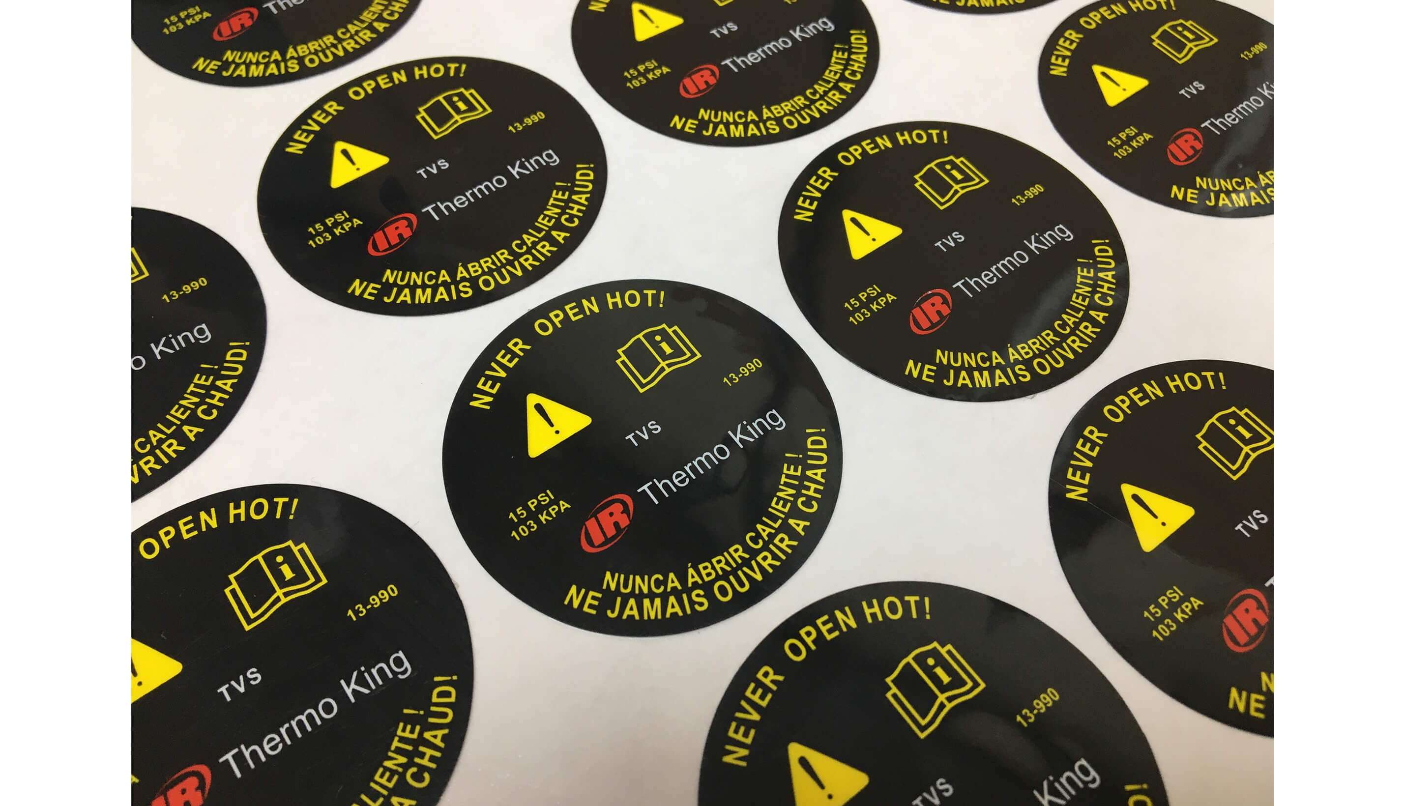 WEATHER PROOF POLYESTER STICKER 15