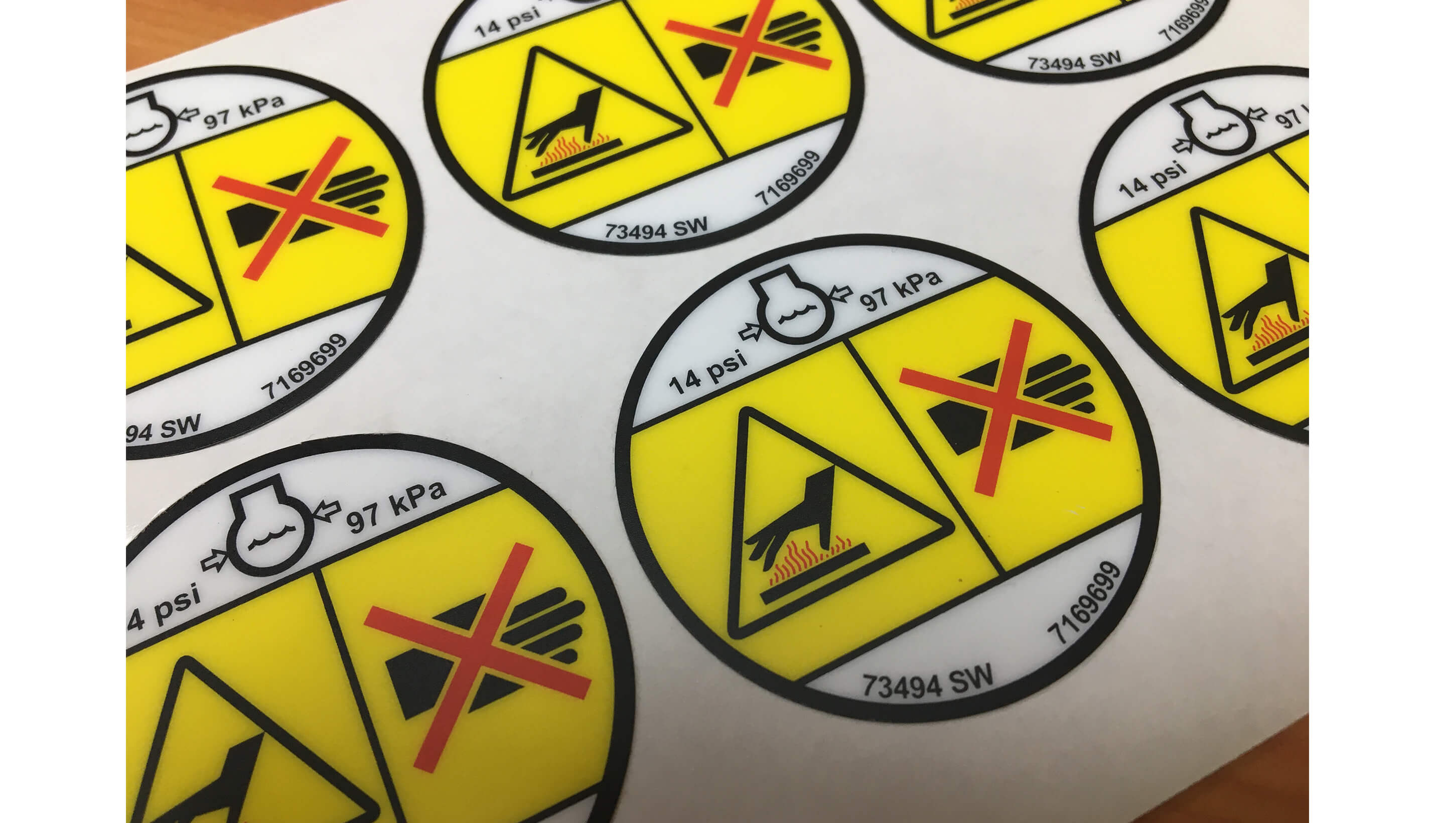 WEATHER PROOF POLYESTER STICKER 16